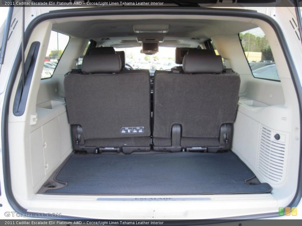 Cocoa/Light Linen Tehama Leather Interior Trunk for the 2011 Cadillac Escalade ESV Platinum AWD #42388835