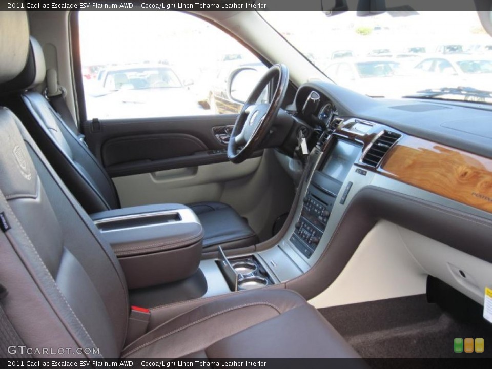 Cocoa/Light Linen Tehama Leather Interior Photo for the 2011 Cadillac Escalade ESV Platinum AWD #42388887