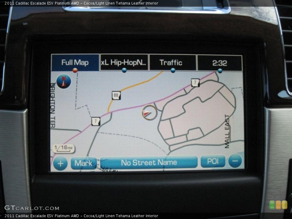 Cocoa/Light Linen Tehama Leather Interior Navigation for the 2011 Cadillac Escalade ESV Platinum AWD #42388983