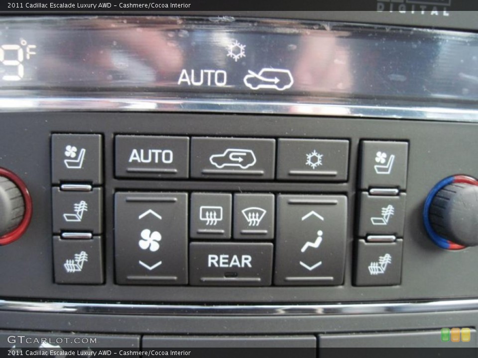 Cashmere/Cocoa Interior Controls for the 2011 Cadillac Escalade Luxury AWD #42389376