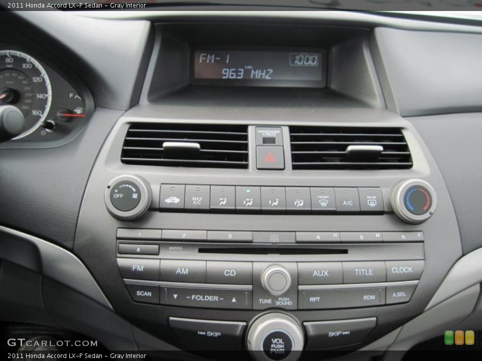 Gray Interior Controls for the 2011 Honda Accord LX-P Sedan #42389675