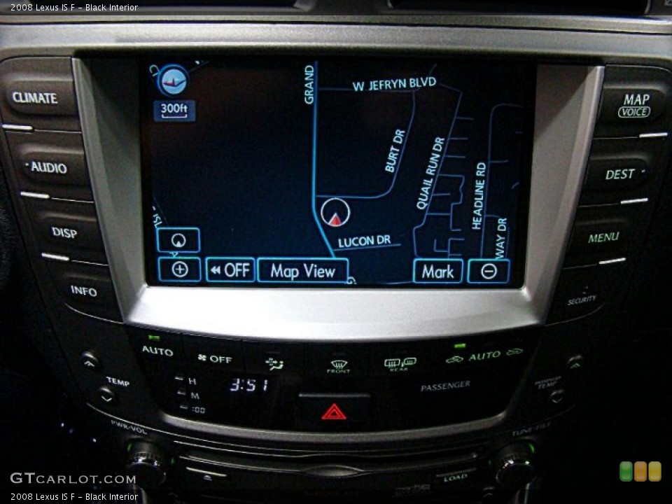 Black Interior Navigation for the 2008 Lexus IS F #42391346