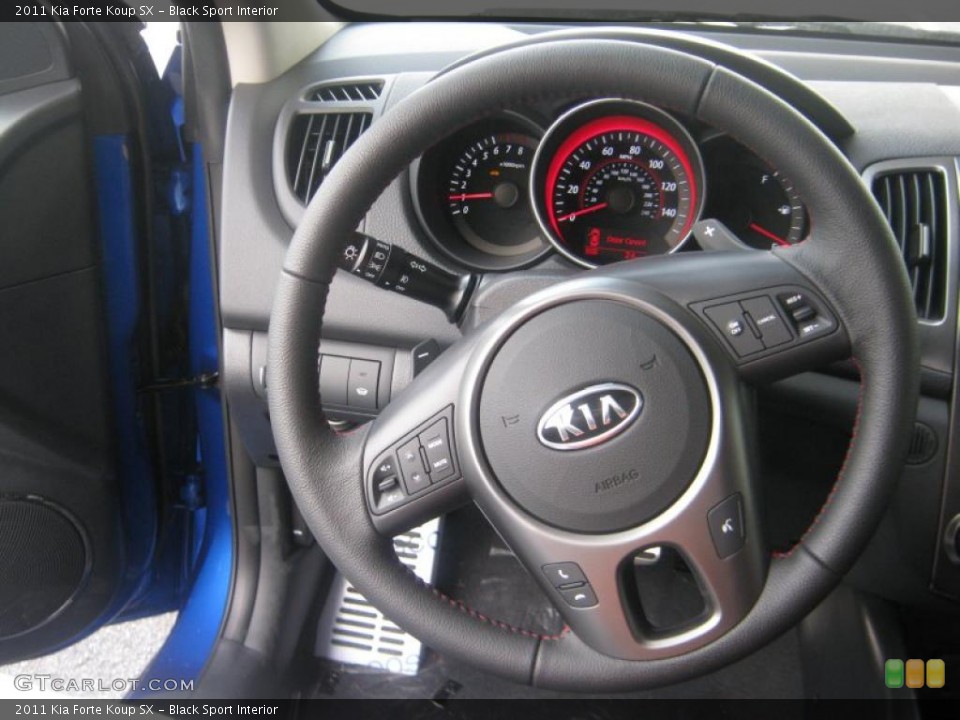 Black Sport Interior Steering Wheel for the 2011 Kia Forte Koup SX #42392199