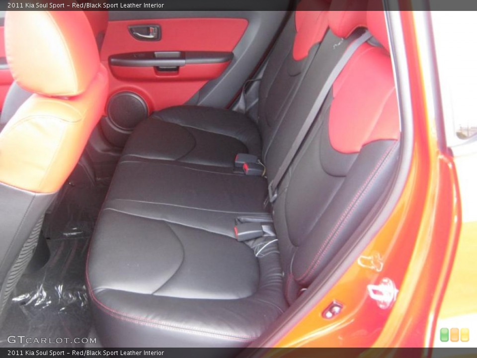 Red/Black Sport Leather Interior Photo for the 2011 Kia Soul Sport #42393051