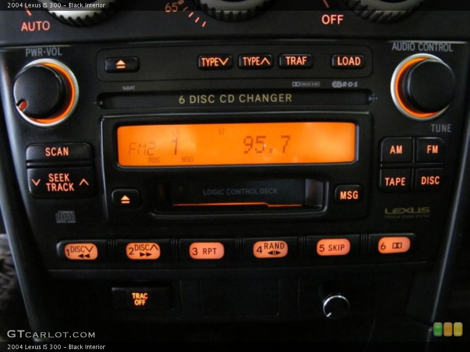 Black Interior Controls for the 2004 Lexus IS 300 #42393340