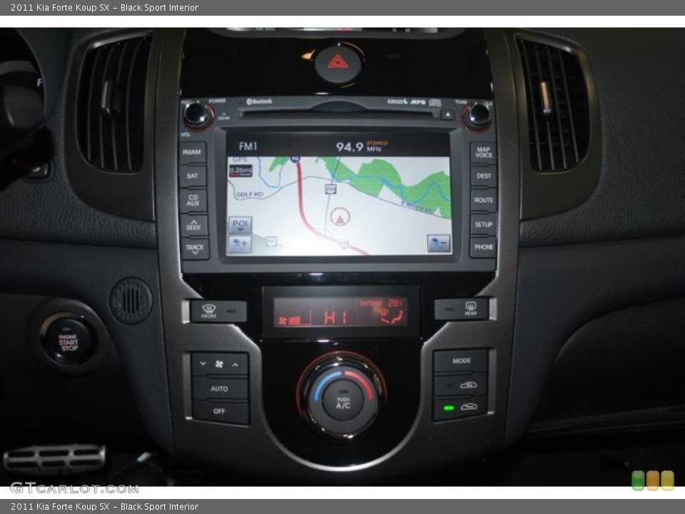 Black Sport Interior Controls for the 2011 Kia Forte Koup SX #42396463