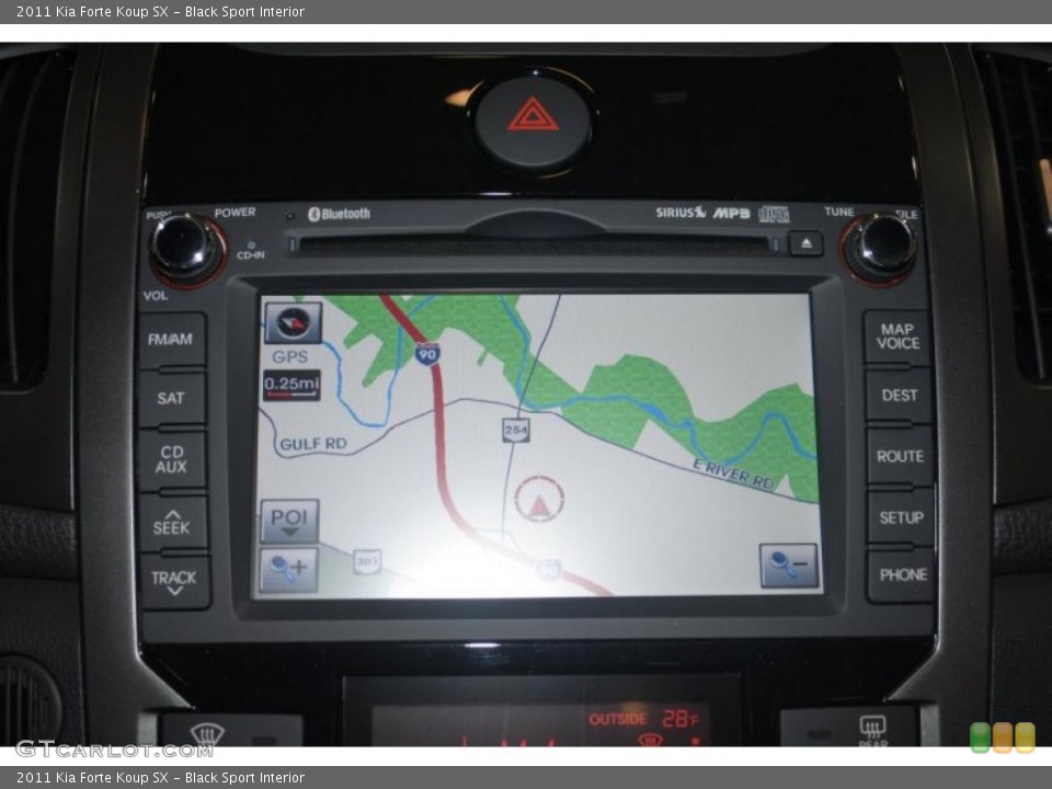 Black Sport Interior Navigation for the 2011 Kia Forte Koup SX #42396477