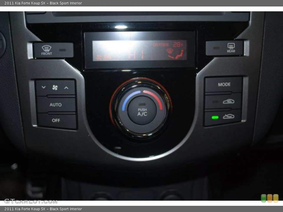 Black Sport Interior Controls for the 2011 Kia Forte Koup SX #42396495