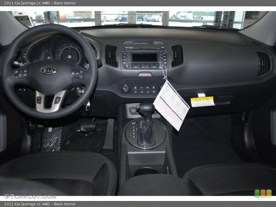 Black Interior Dashboard for the 2011 Kia Sportage LX AWD #42396719