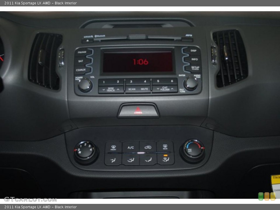 Black Interior Controls for the 2011 Kia Sportage LX AWD #42397017