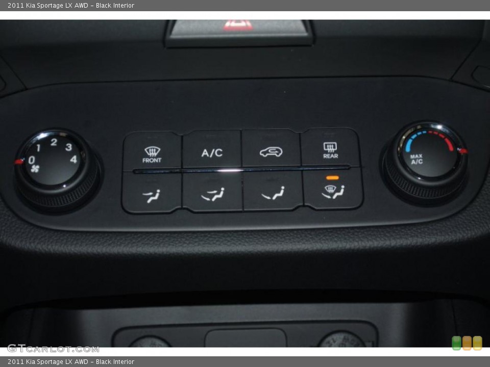 Black Interior Controls for the 2011 Kia Sportage LX AWD #42397043