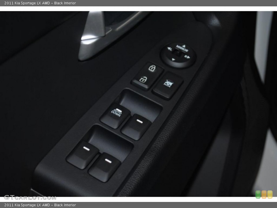 Black Interior Controls for the 2011 Kia Sportage LX AWD #42397127