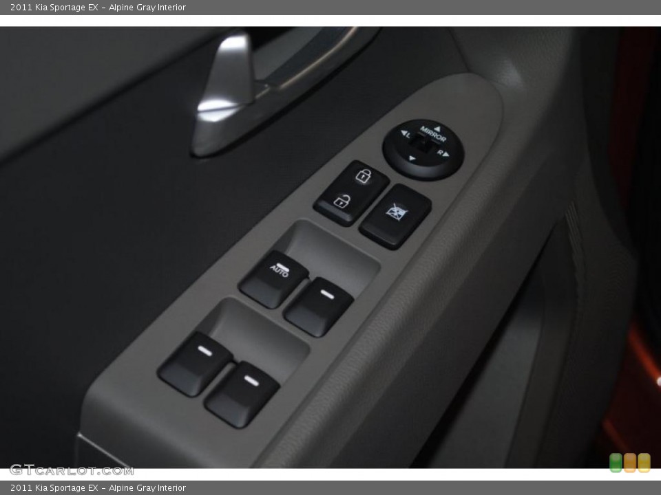 Alpine Gray Interior Controls for the 2011 Kia Sportage EX #42397735
