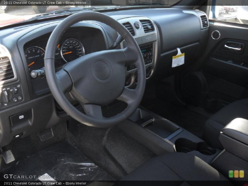 Ebony Interior Prime Interior for the 2011 Chevrolet Colorado LT Crew Cab #42397779