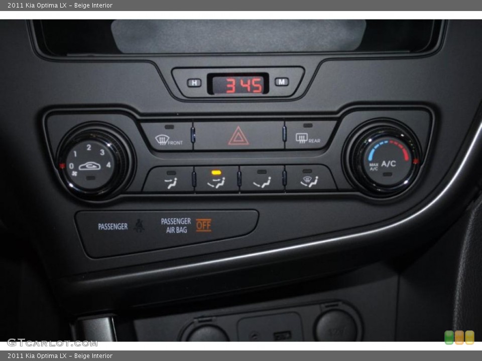 Beige Interior Controls for the 2011 Kia Optima LX #42398239