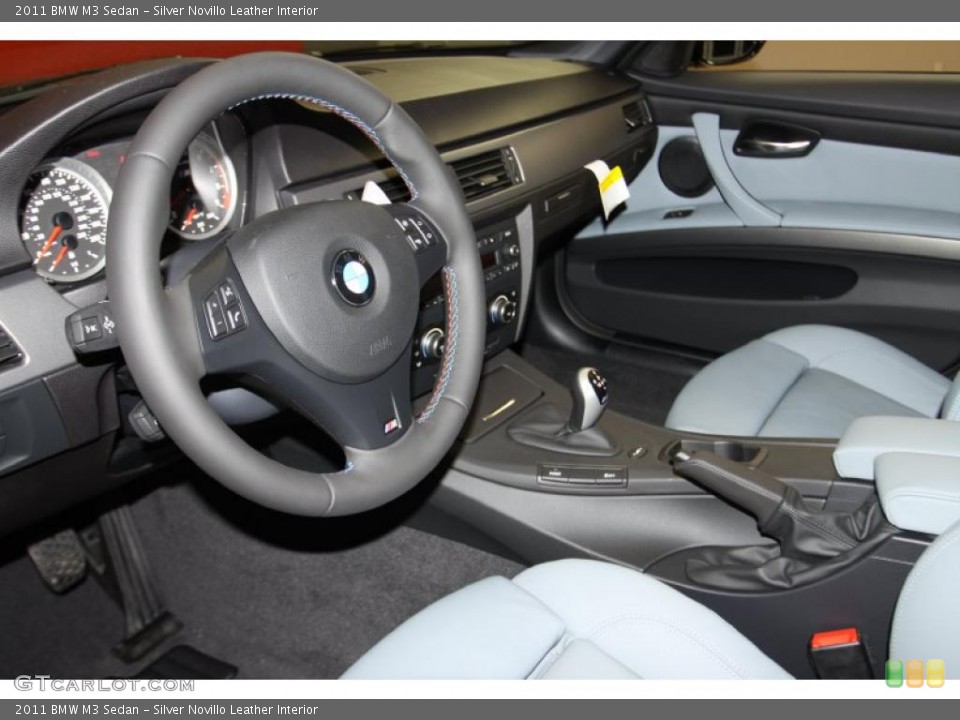 Silver Novillo Leather Interior Prime Interior for the 2011 BMW M3 Sedan #42399368