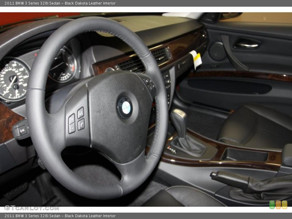 Black Dakota Leather Interior Dashboard for the 2011 BMW 3 Series 328i Sedan #42399927