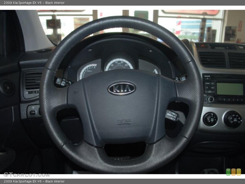 Black Interior Steering Wheel for the 2009 Kia Sportage EX V6 #42400089