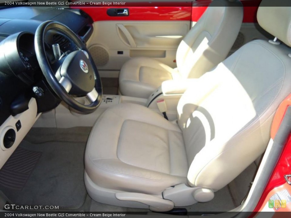 Cream Beige Interior Photo for the 2004 Volkswagen New Beetle GLS Convertible #42400679