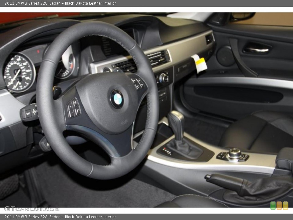 Black Dakota Leather Interior Photo for the 2011 BMW 3 Series 328i Sedan #42400731