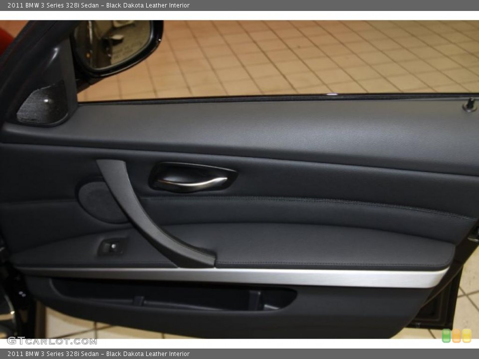 Black Dakota Leather Interior Door Panel for the 2011 BMW 3 Series 328i Sedan #42400791