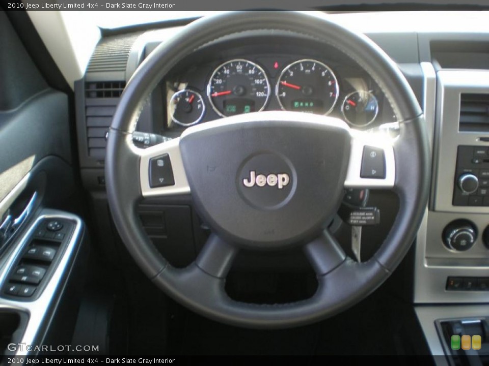 Dark Slate Gray Interior Steering Wheel for the 2010 Jeep Liberty Limited 4x4 #42401111