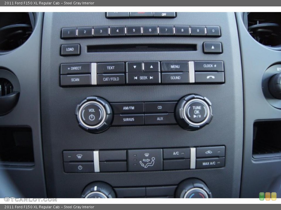 Steel Gray Interior Controls for the 2011 Ford F150 XL Regular Cab #42403055