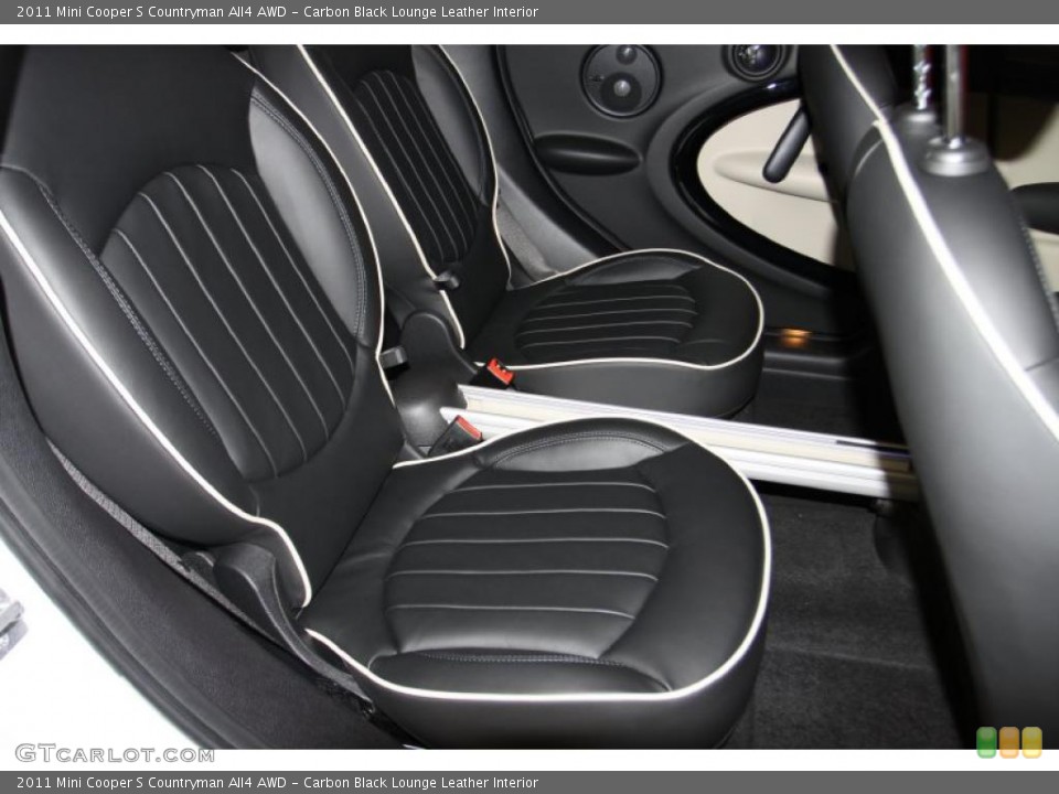 Carbon Black Lounge Leather Interior Photo for the 2011 Mini Cooper S Countryman All4 AWD #42404775