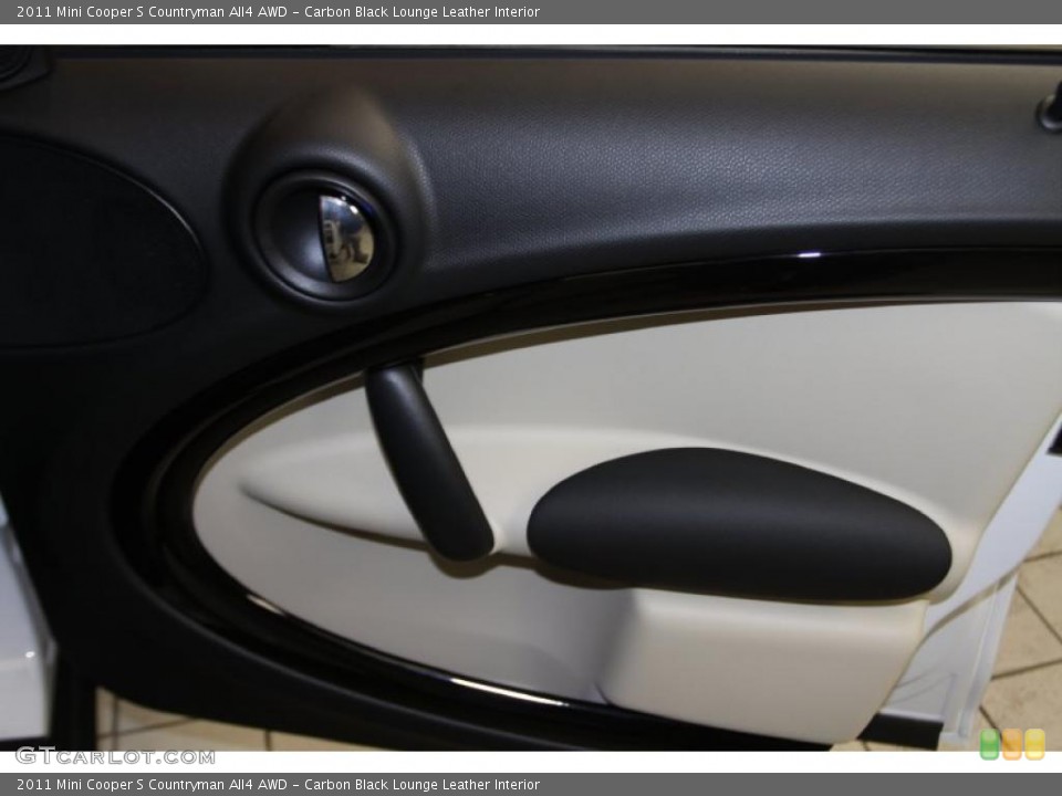 Carbon Black Lounge Leather Interior Door Panel for the 2011 Mini Cooper S Countryman All4 AWD #42404807