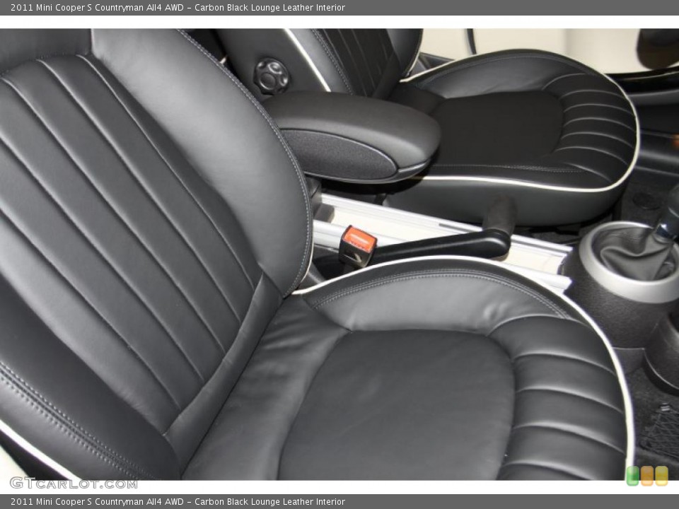 Carbon Black Lounge Leather Interior Photo for the 2011 Mini Cooper S Countryman All4 AWD #42404819