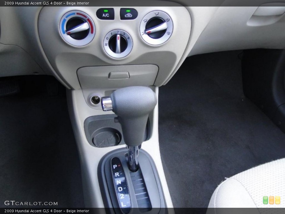 Beige Interior Transmission for the 2009 Hyundai Accent GLS 4 Door #42405715