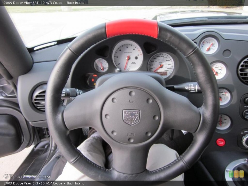 Black Interior Steering Wheel for the 2009 Dodge Viper SRT-10 ACR Coupe #42408400