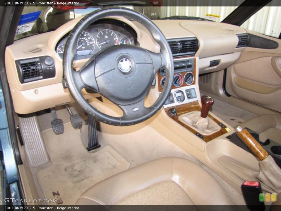 Beige Interior Prime Interior for the 2001 BMW Z3 2.5i Roadster #42411236