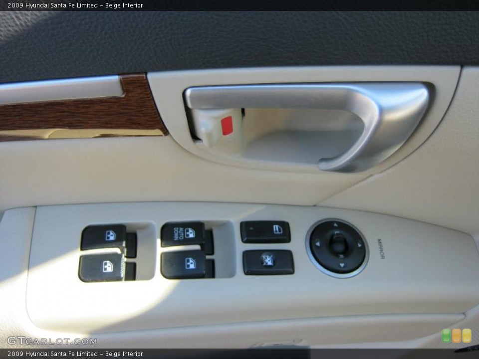 Beige Interior Controls for the 2009 Hyundai Santa Fe Limited #42411344