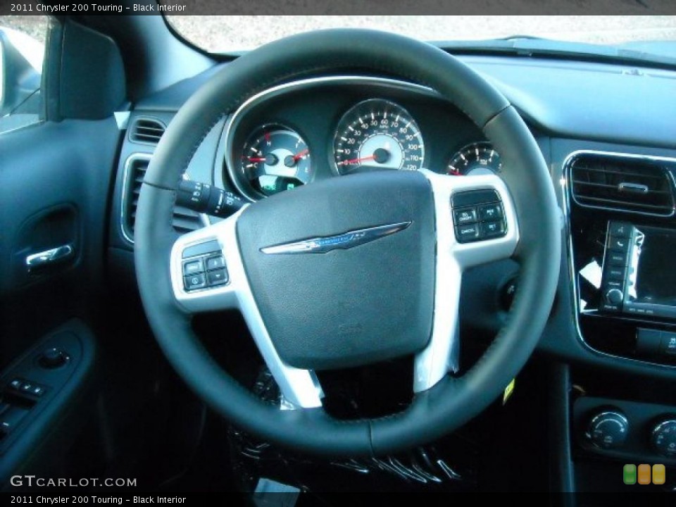Black Interior Steering Wheel for the 2011 Chrysler 200 Touring #42411688