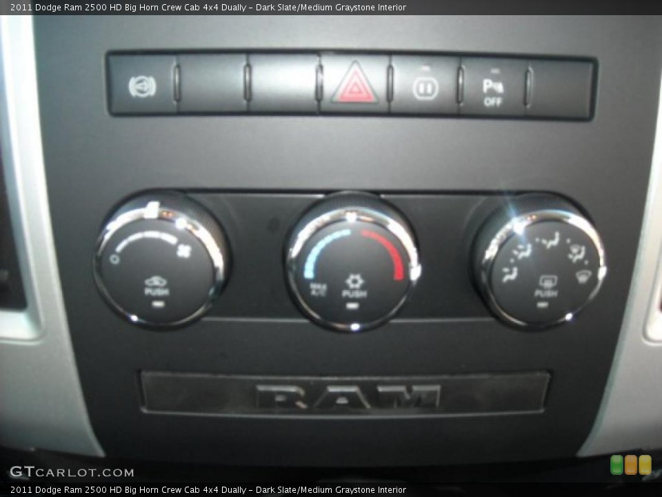Dark Slate/Medium Graystone Interior Controls for the 2011 Dodge Ram 2500 HD Big Horn Crew Cab 4x4 Dually #42412676