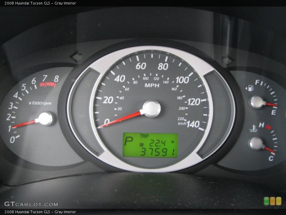 Gray Interior Gauges for the 2008 Hyundai Tucson GLS #42413764