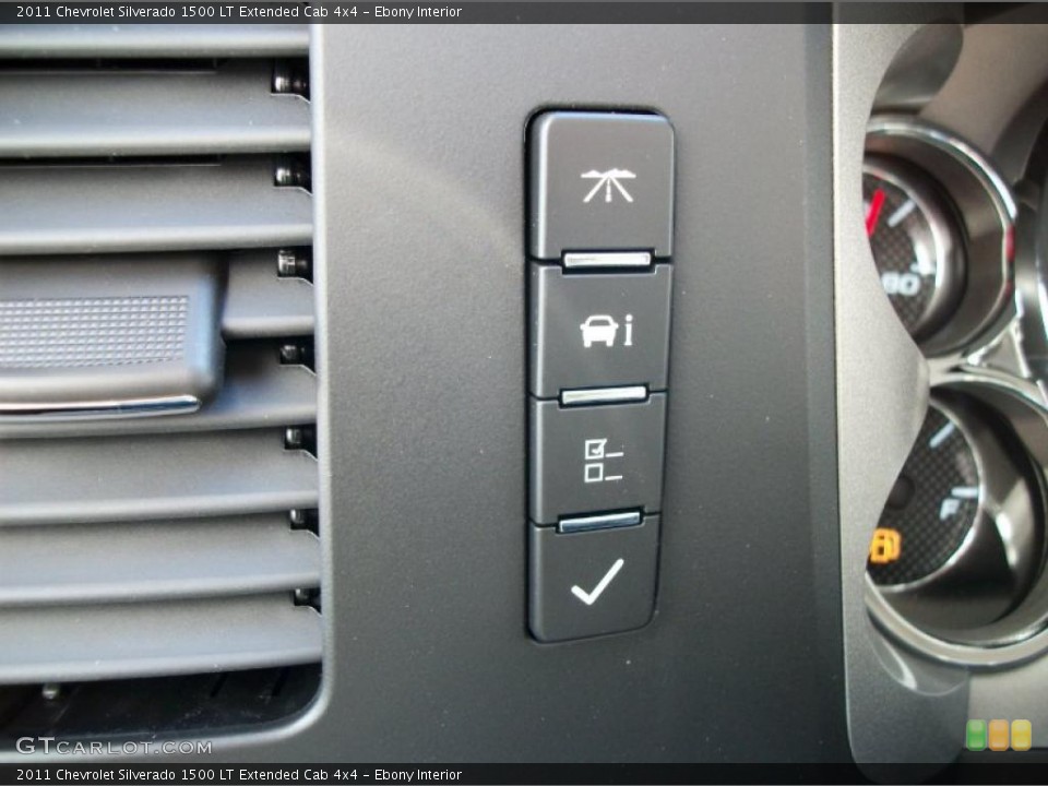 Ebony Interior Controls for the 2011 Chevrolet Silverado 1500 LT Extended Cab 4x4 #42417116