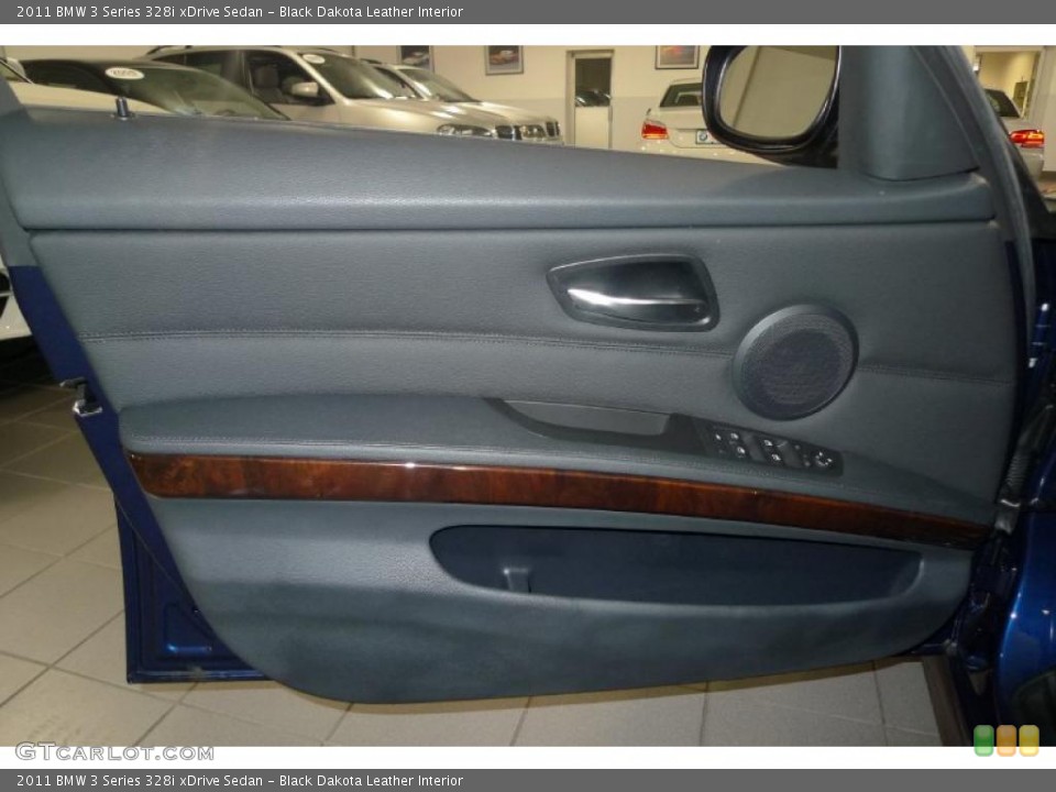 Black Dakota Leather Interior Door Panel for the 2011 BMW 3 Series 328i xDrive Sedan #42418000