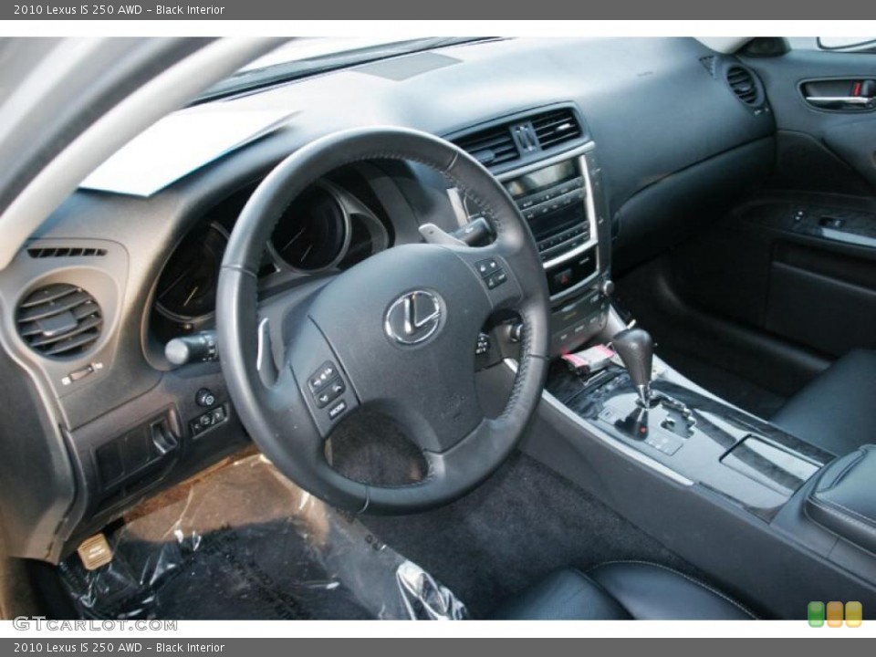 Black Interior Prime Interior for the 2010 Lexus IS 250 AWD #42425312