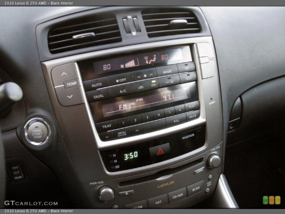 Black Interior Controls for the 2010 Lexus IS 250 AWD #42425528