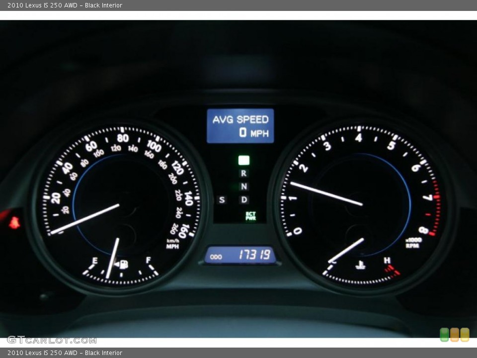Black Interior Gauges for the 2010 Lexus IS 250 AWD #42425560