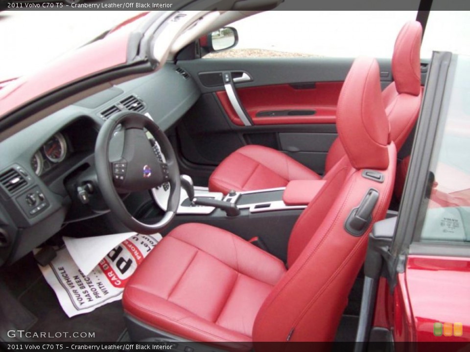 Cranberry Leather/Off Black Interior Photo for the 2011 Volvo C70 T5 #42426024