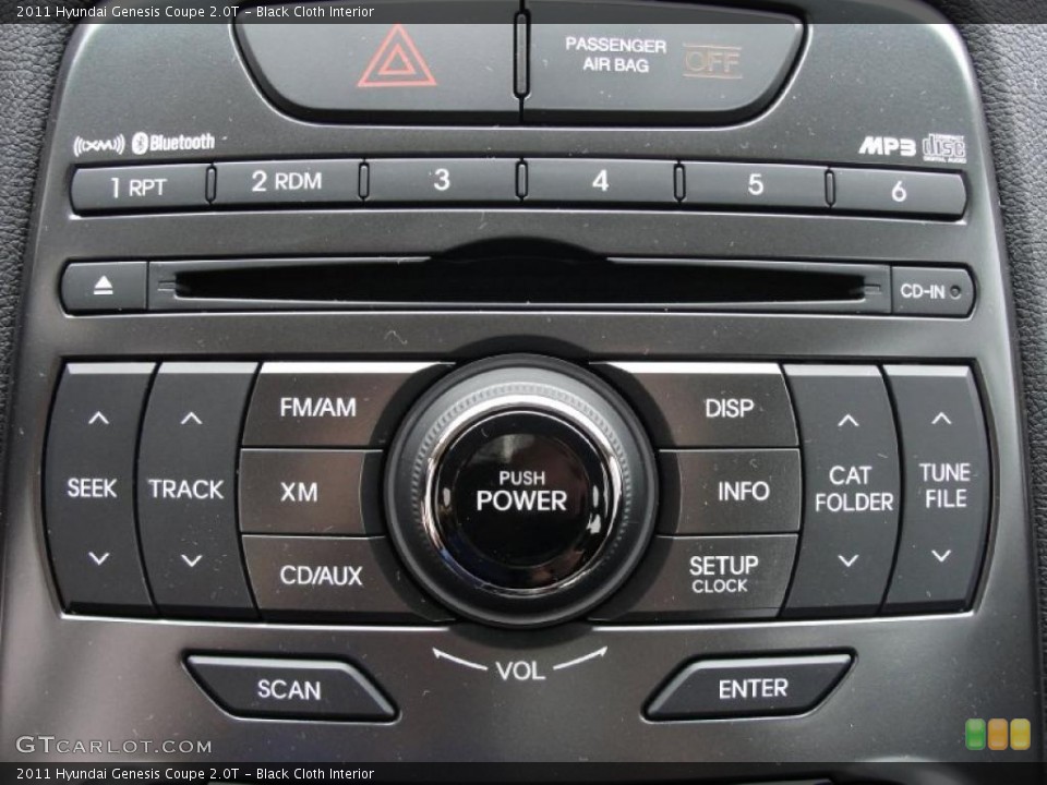 Black Cloth Interior Controls for the 2011 Hyundai Genesis Coupe 2.0T #42431188