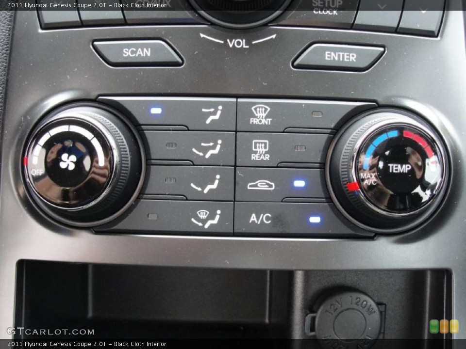 Black Cloth Interior Controls for the 2011 Hyundai Genesis Coupe 2.0T #42431212