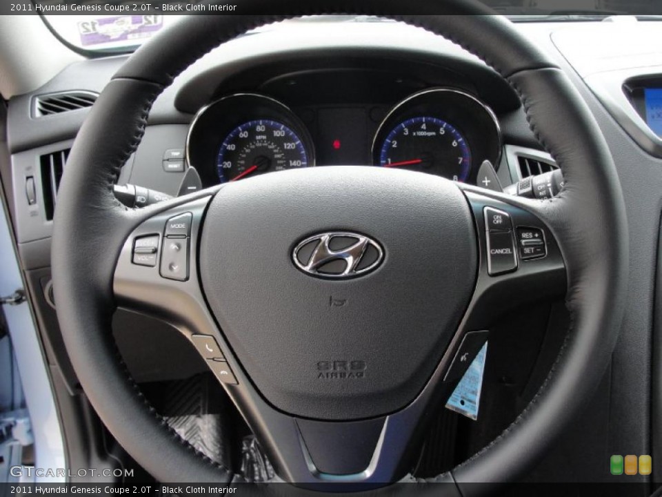 Black Cloth Interior Steering Wheel for the 2011 Hyundai Genesis Coupe 2.0T #42431260