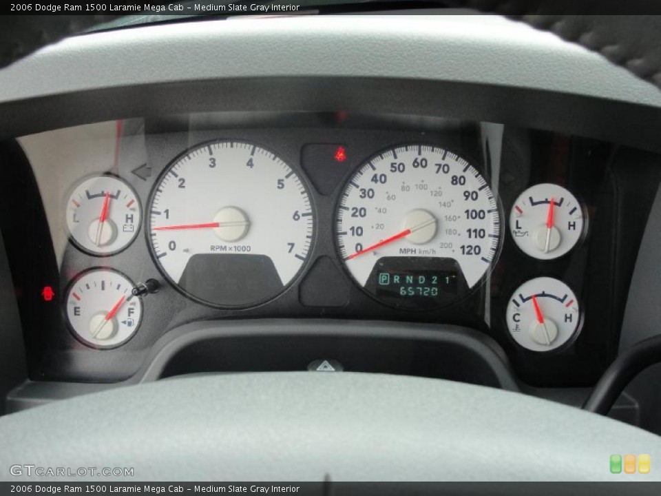 Medium Slate Gray Interior Gauges for the 2006 Dodge Ram 1500 Laramie Mega Cab #42432228