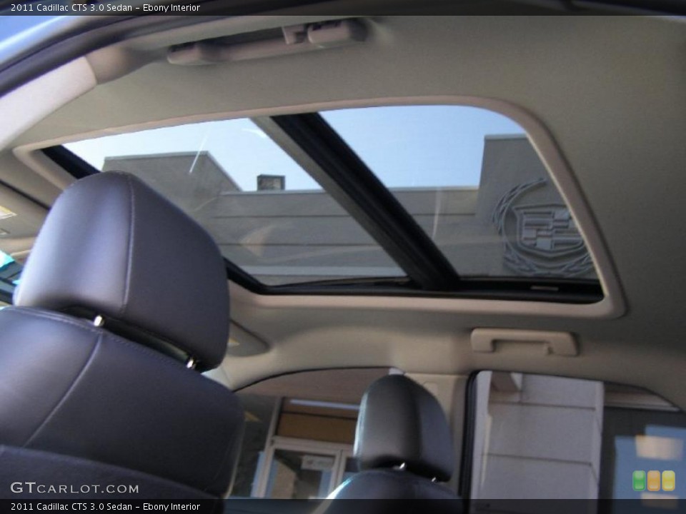 Ebony Interior Sunroof for the 2011 Cadillac CTS 3.0 Sedan #42437082