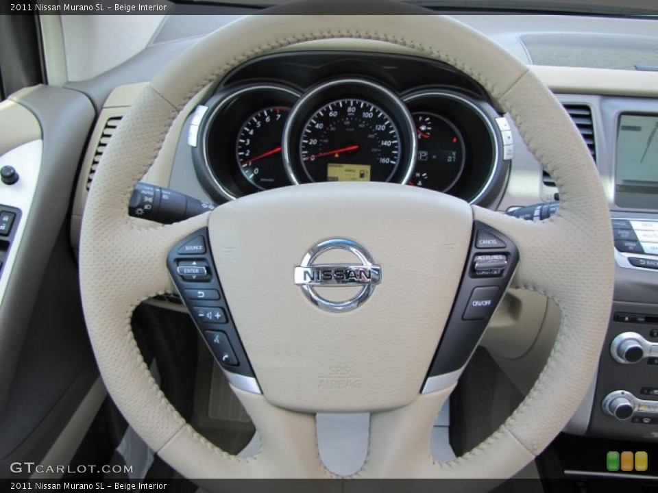 Beige Interior Steering Wheel for the 2011 Nissan Murano SL #42438684