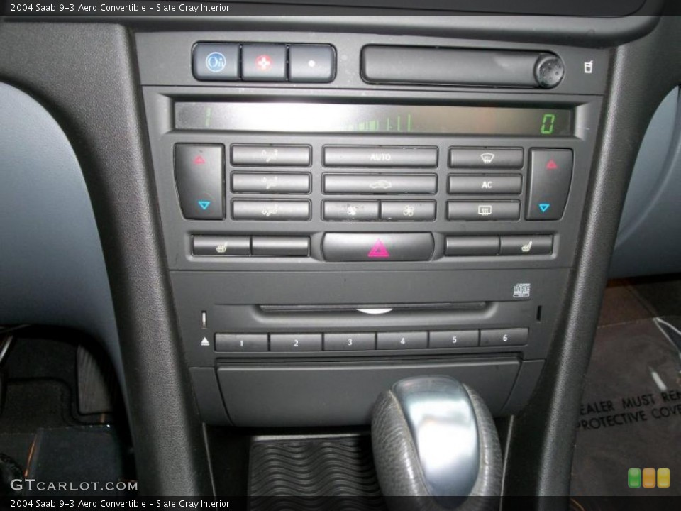 Slate Gray Interior Controls for the 2004 Saab 9-3 Aero Convertible #42439220